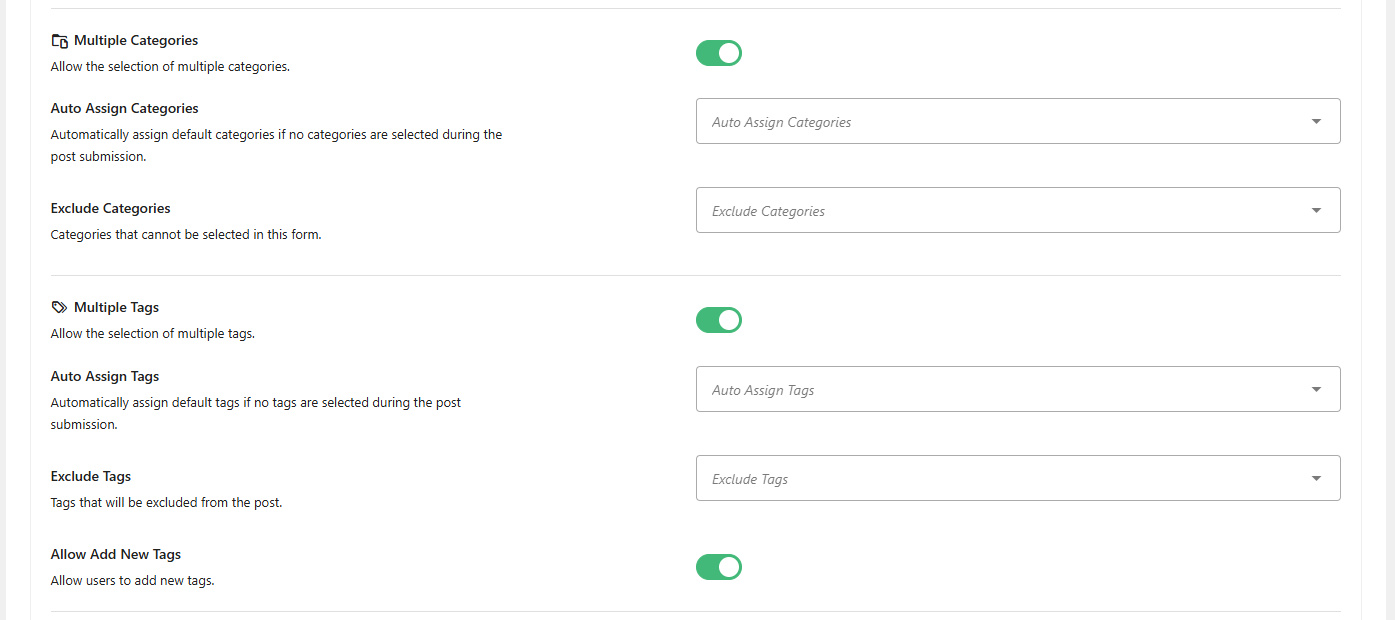 Form Field Setting